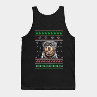 Cute Rottweiler Dog Lover Ugly Christmas Sweater For Women And Men Funny Gifts Tank Top